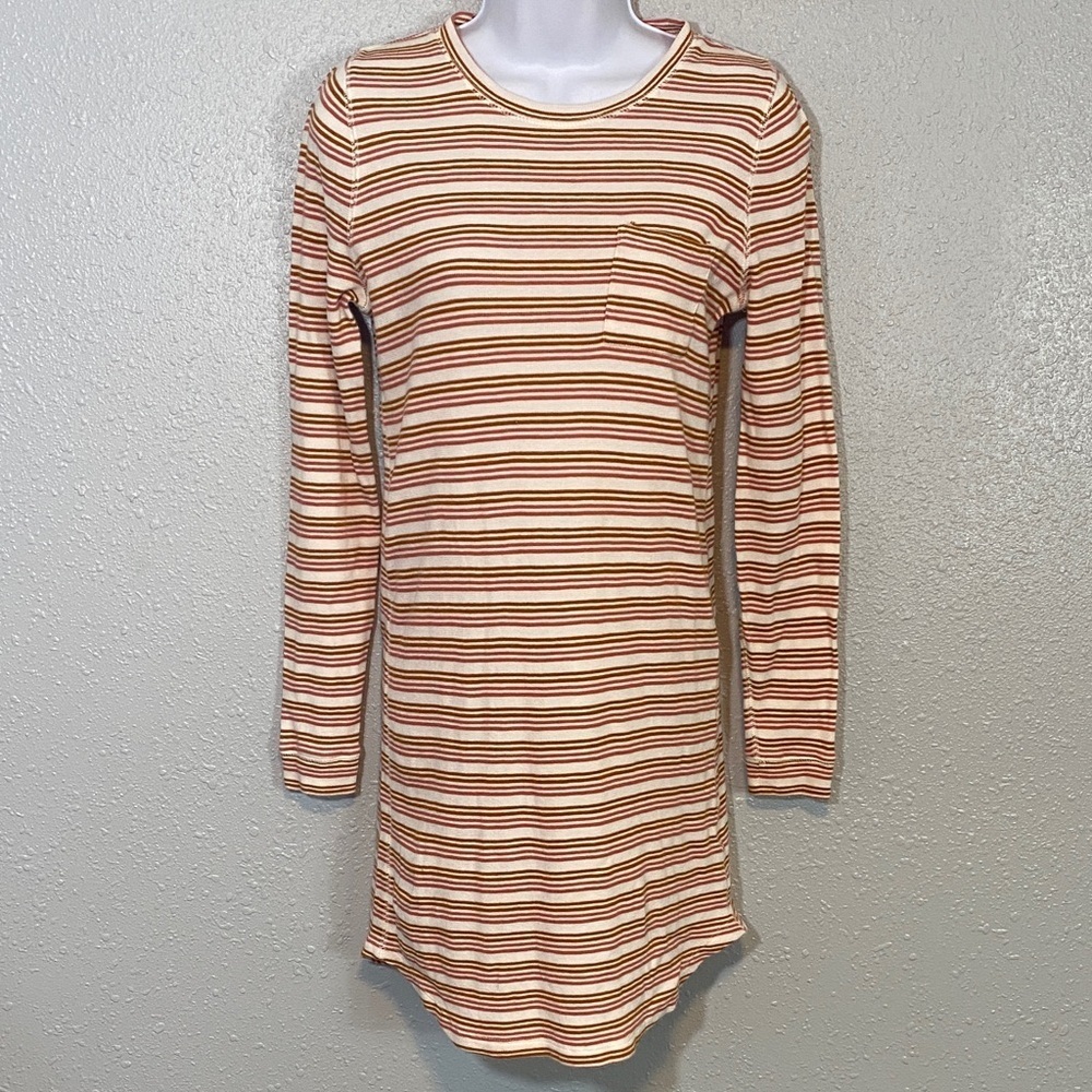 Madewell Striped Long Sleeve Tunic Top – XS – 100% Cotton